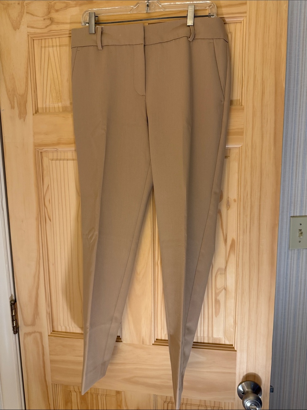 Talbots Women's Cropped Slim Ankle Pants in Taupe